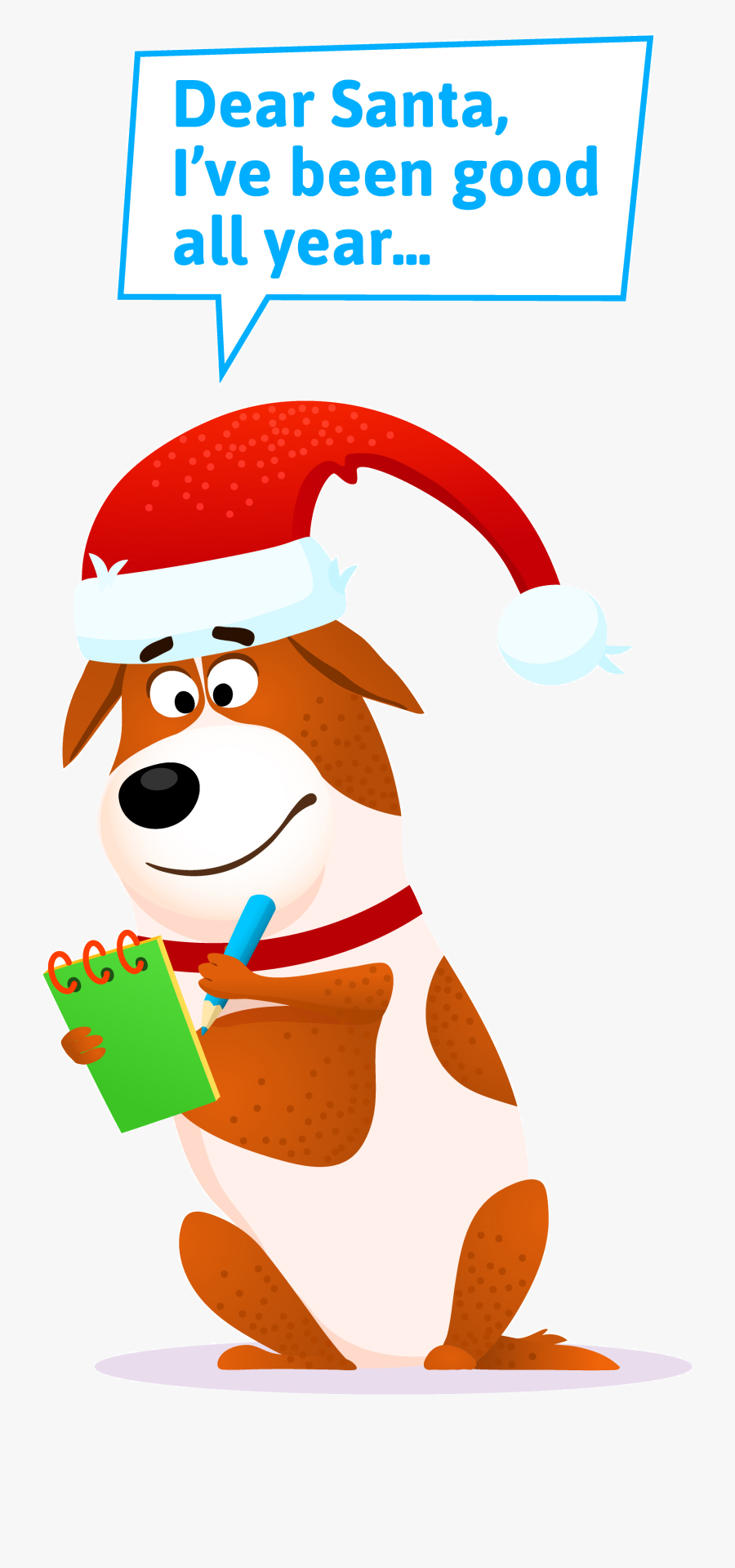 Letter Dear Santa From Dogs, Transparent Clipart