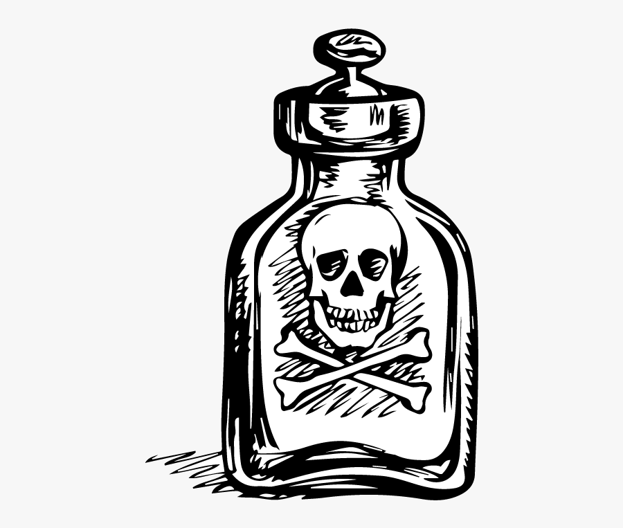 Bottle Of Poison Drawing, Transparent Clipart