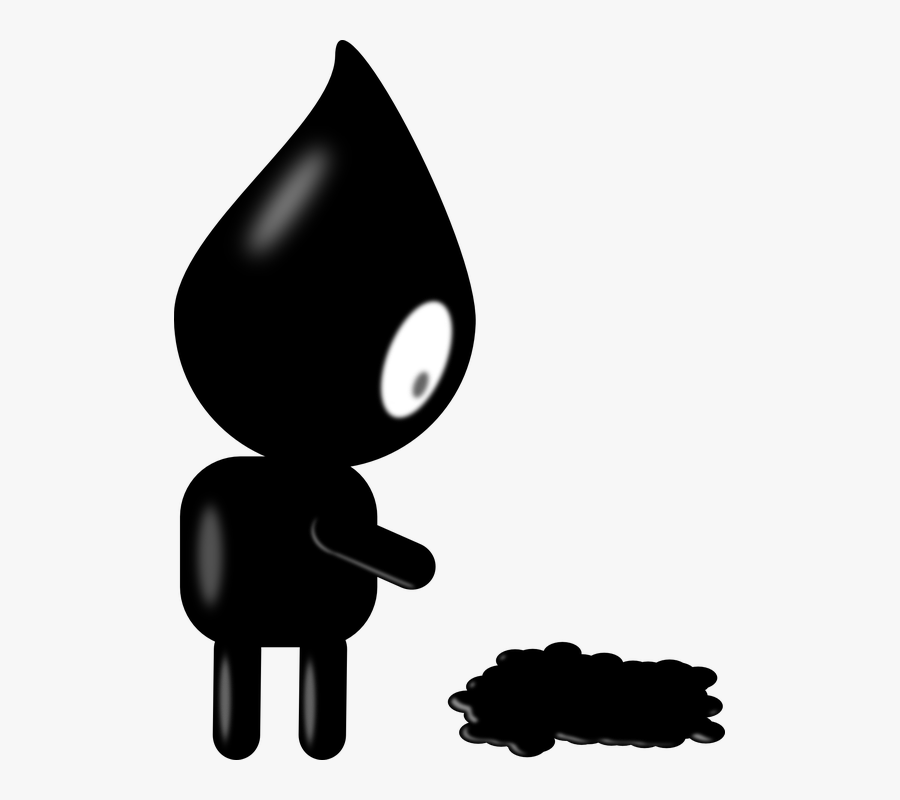 Drop Black Ink - Ink Character, Transparent Clipart
