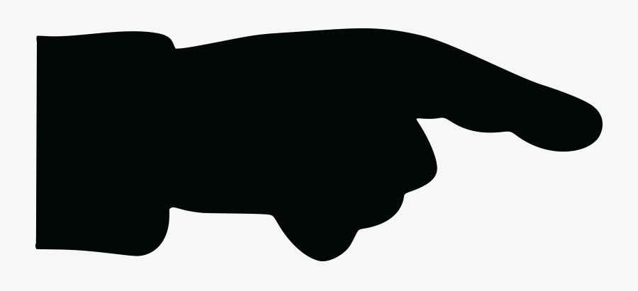 Black Clipart Pointing Finger, Transparent Clipart