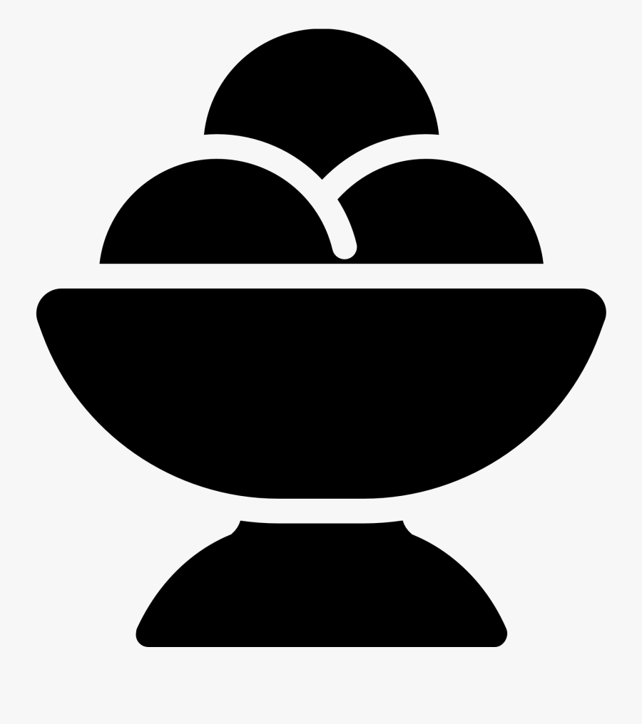 Ice Cream Cones Sundae Computer Icons - Silhouette Ice Cream Sundae, Transparent Clipart