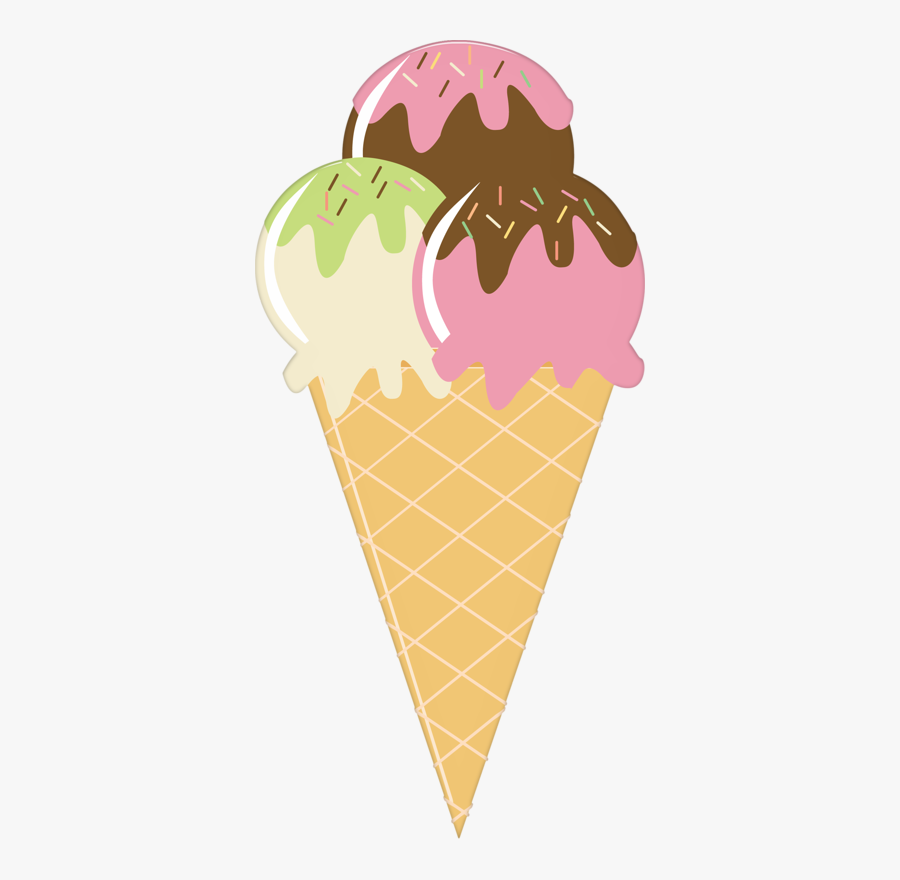 Ice Cream Cone Sundae Strawberry Ice Cream - Invitation Card For Ice Cream Party, Transparent Clipart
