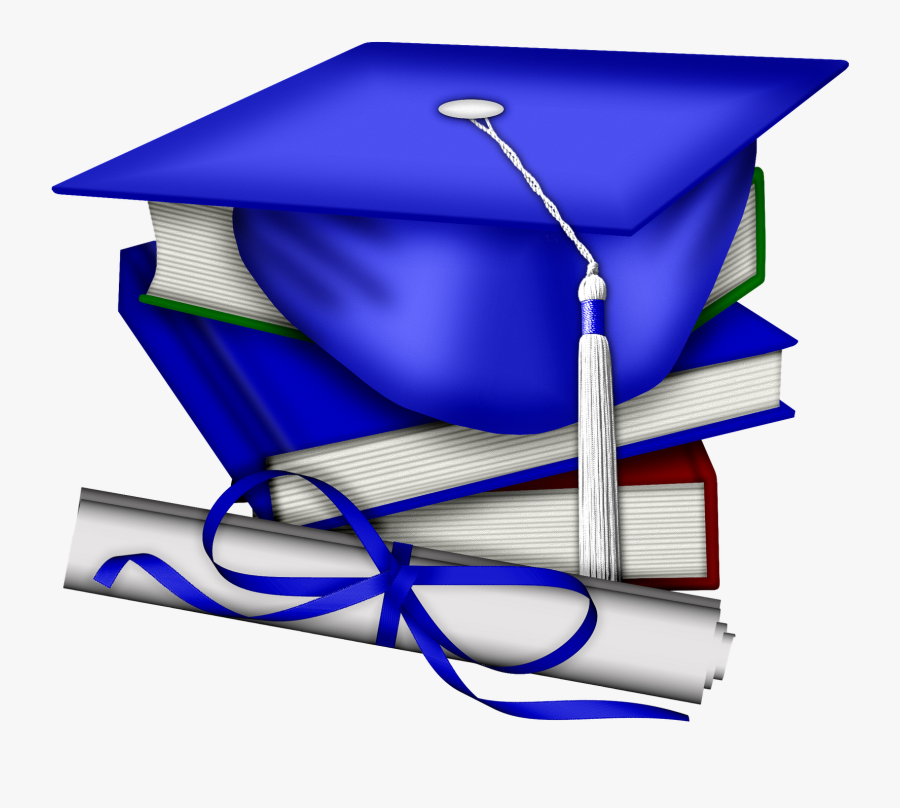 Graduation Cap Red And Blue - Red And Blue Graduation Cap, Transparent Clipart