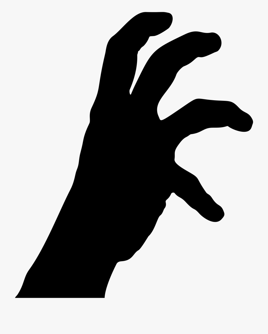 The Claw Silhouette - Claw Silhouette, Transparent Clipart