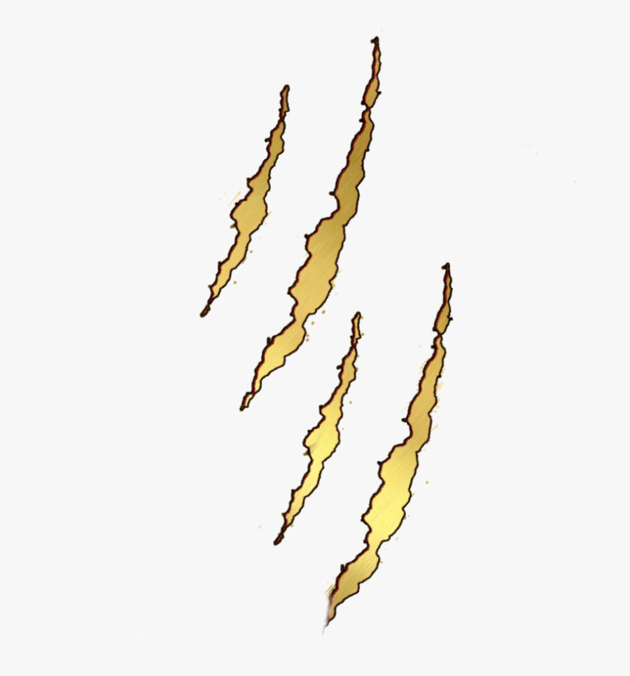 Gold Claw Mark Png, Transparent Clipart