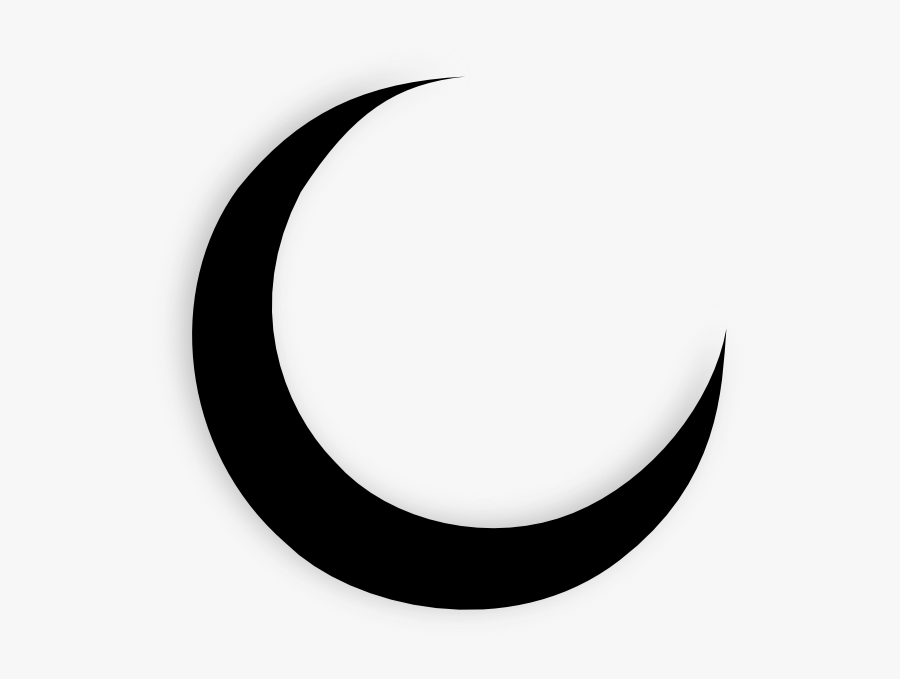 Crescent Moon Black Clip Art - Half Moon Black Tattoo, Transparent Clipart