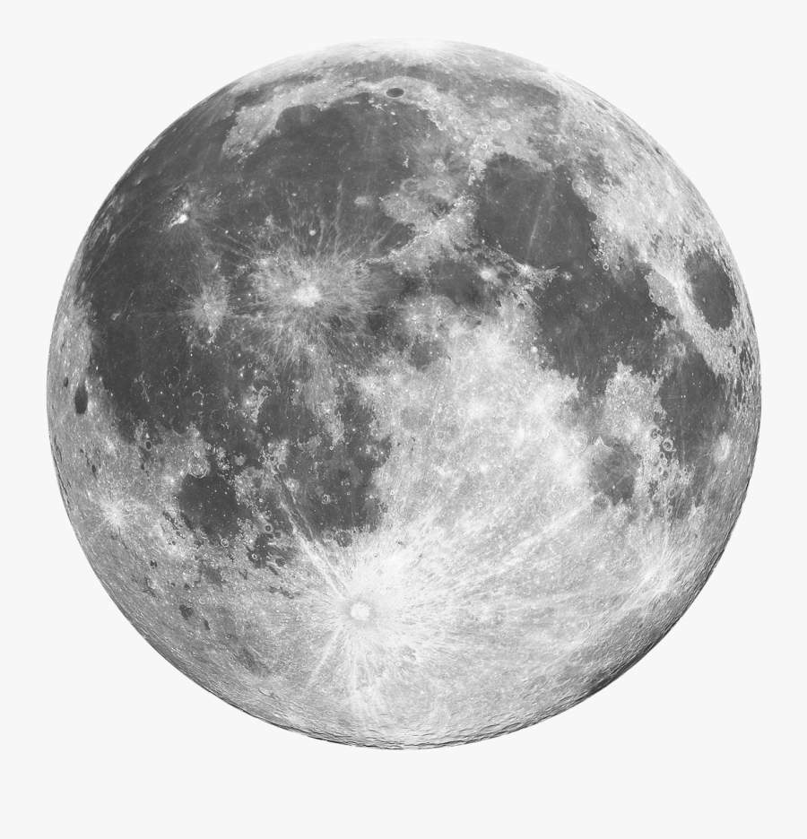Supermoon Lunar Eclipse Full Moon Lunar Phase - Realistic Full Moon Drawing, Transparent Clipart