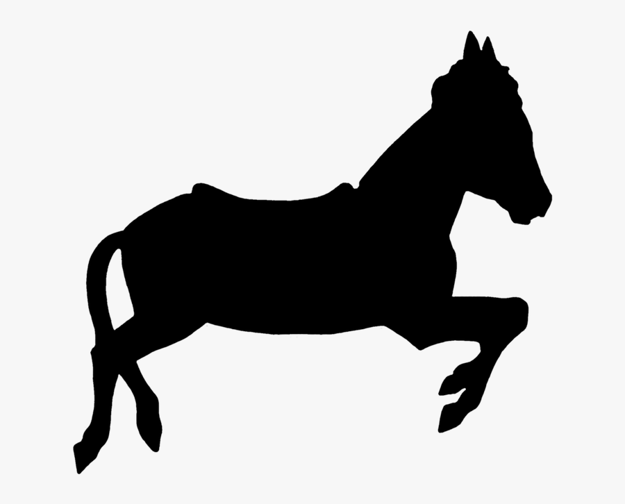 Horse Silhouette Mule Carousel - Carousel Horse Silhouette No Background, Transparent Clipart