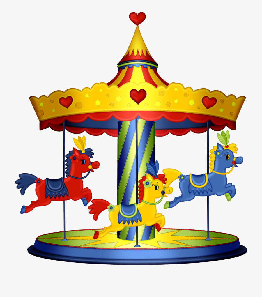 Carousel Clipart Kids Carnival Games - Manege Png, Transparent Clipart