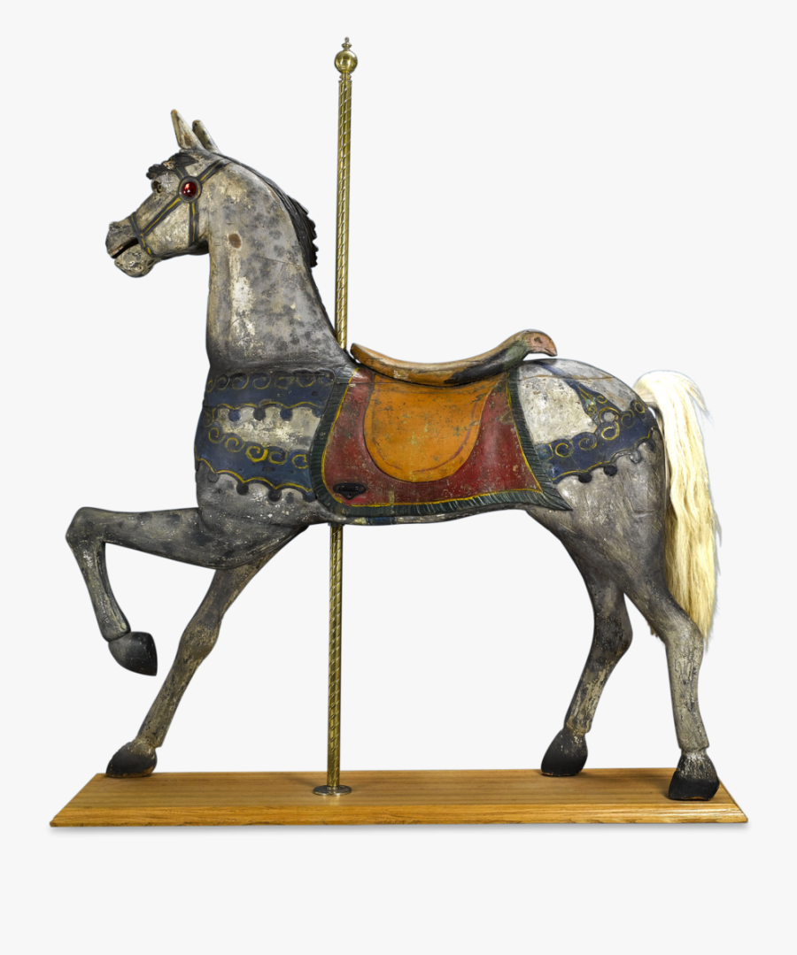 Miniature Carousel Horse Figurine, Transparent Clipart