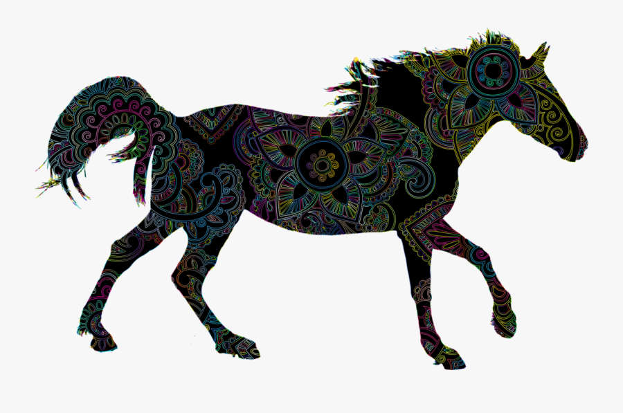 Horse,pony,livestock - Arabian Horse Silhouette Clip Art, Transparent Clipart