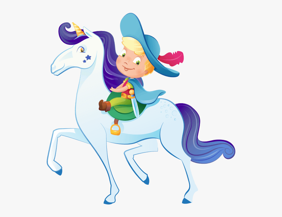 Knight On Unicorn, Transparent Clipart