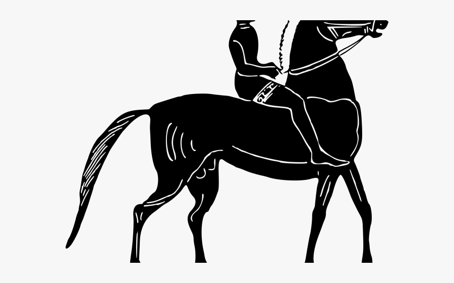 Black Horse Clipart - Black Man On Black Horse, Transparent Clipart