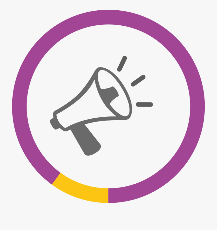 Transparent Megaphone Icon Png - Circle, Transparent Clipart