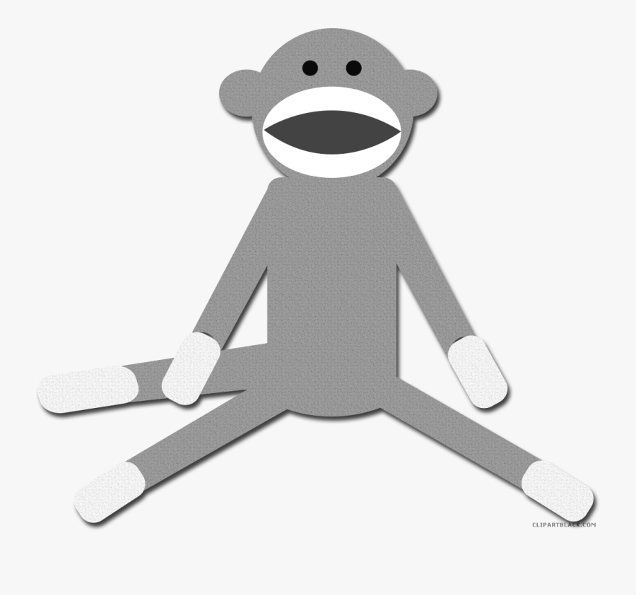 Graphic Freeuse Stock Cute Monkey Clipart Black And - Sock Monkey On Transparent Background, Transparent Clipart