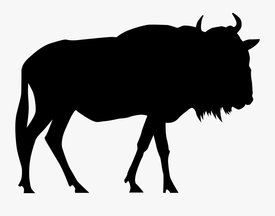 Transparent Eskimos Clipart - Wildebeest Silhouette Png, Transparent Clipart