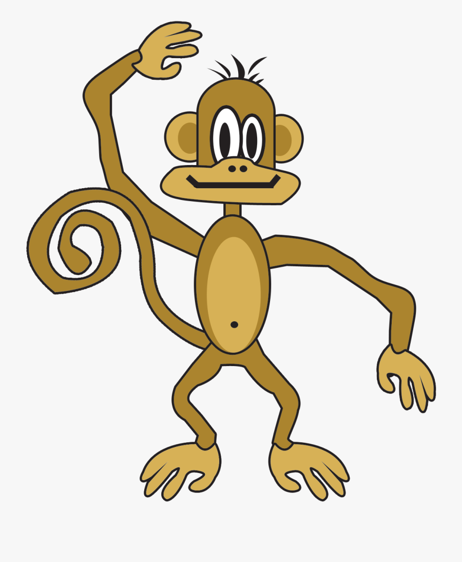Monkey Clipart No Background - Tropical Rainforest Animals Cartoon, Transparent Clipart