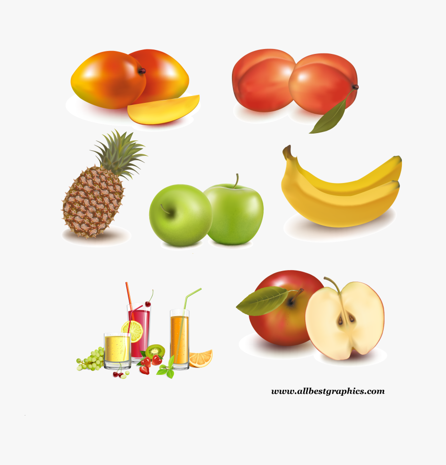 Exotic Fresh Farm And Organic Fruits Clipart With Transparent - Ananas, Transparent Clipart