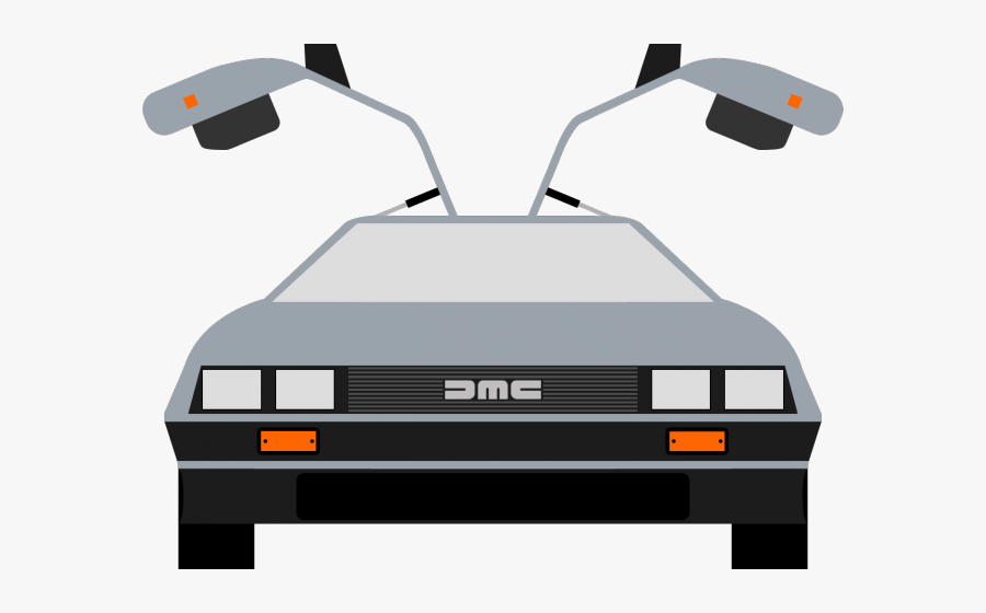 Back To The Future Delorean Cartoon, Transparent Clipart