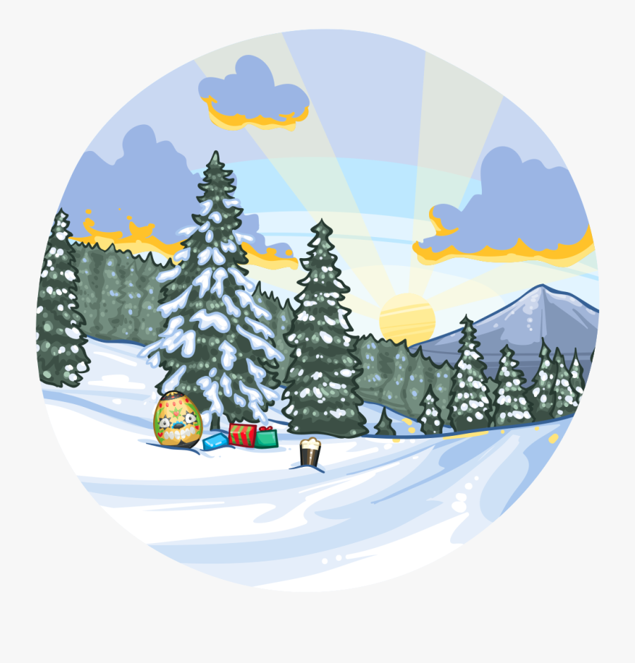 Merry Christmas Scene - Illustration, Transparent Clipart