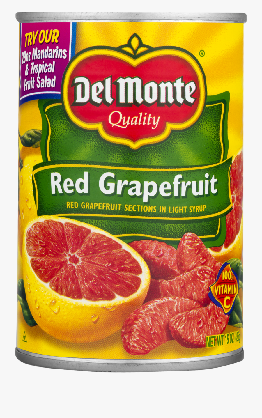 Clip Art Peeled Grapefruit - Del Monte Peach Can, Transparent Clipart