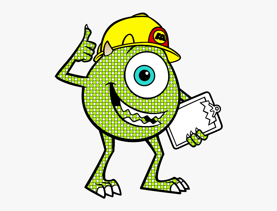 I"ve Attached An Xcf File Of Mike I Just Did And You - Monsters Inc Mike Wazowski Coloring Page, Transparent Clipart