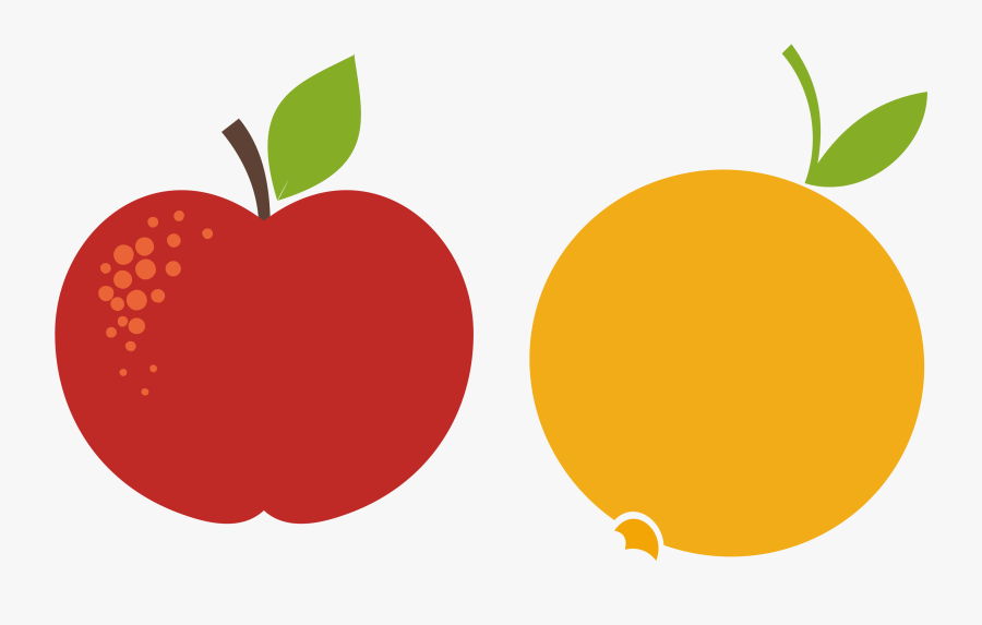 Apple Orange Red - Transparent Apples And Oranges, Transparent Clipart