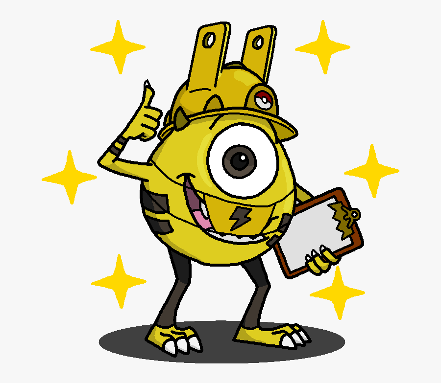 Shiny Elekid Mike Wazowski By Shawarmachine - Shiny Pokemon Monsters Inc, Transparent Clipart