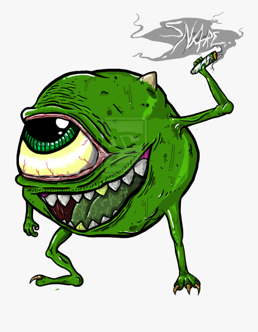 Green Drawing Monsters Inc - Monster Inc Weed, Transparent Clipart