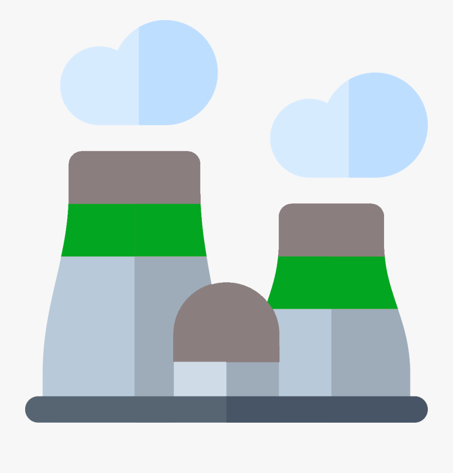 Geothermal Power Plant Cartoon, Transparent Clipart
