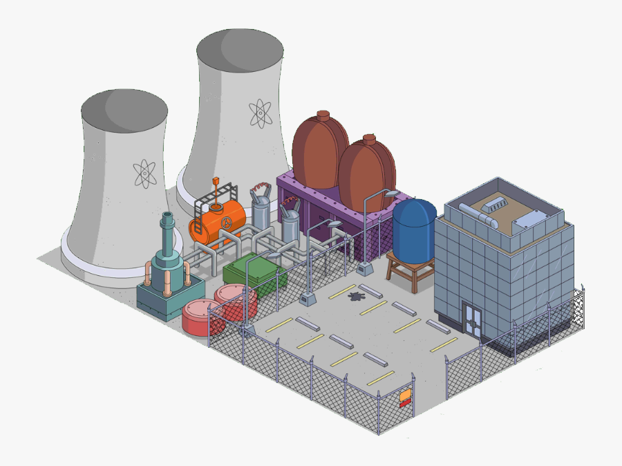Coal Power Plant Diorama, Transparent Clipart