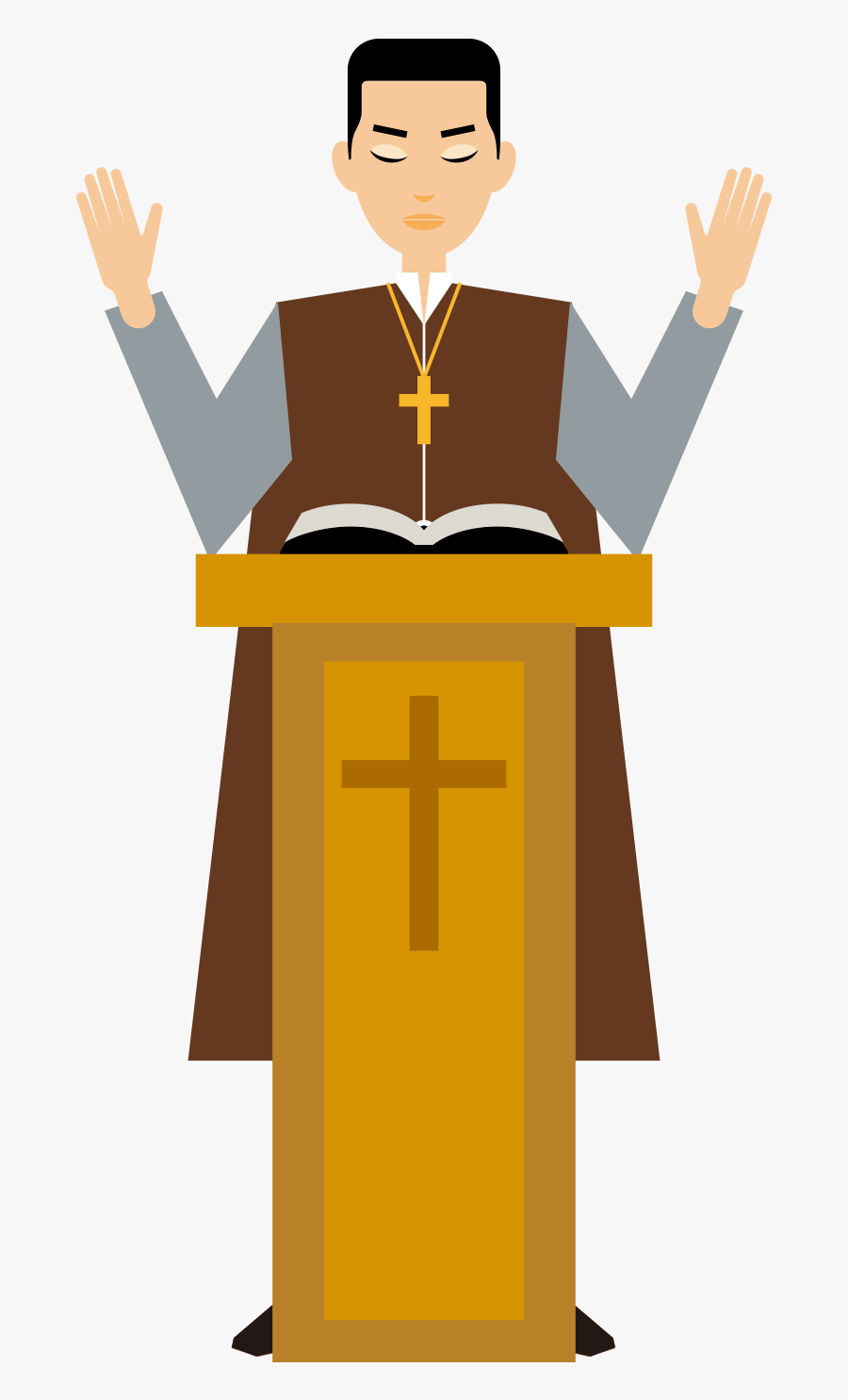 Pastor Cartoon Png, Transparent Clipart