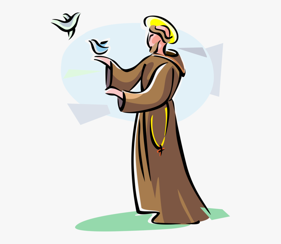 Vector Illustration Of Portuguese Religious Holiday - Saint Francis Of Assisi Png, Transparent Clipart