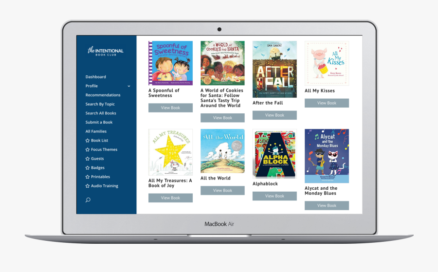 Book Club All Books Mockup Macbookair13 Front - Online Advertising, Transparent Clipart