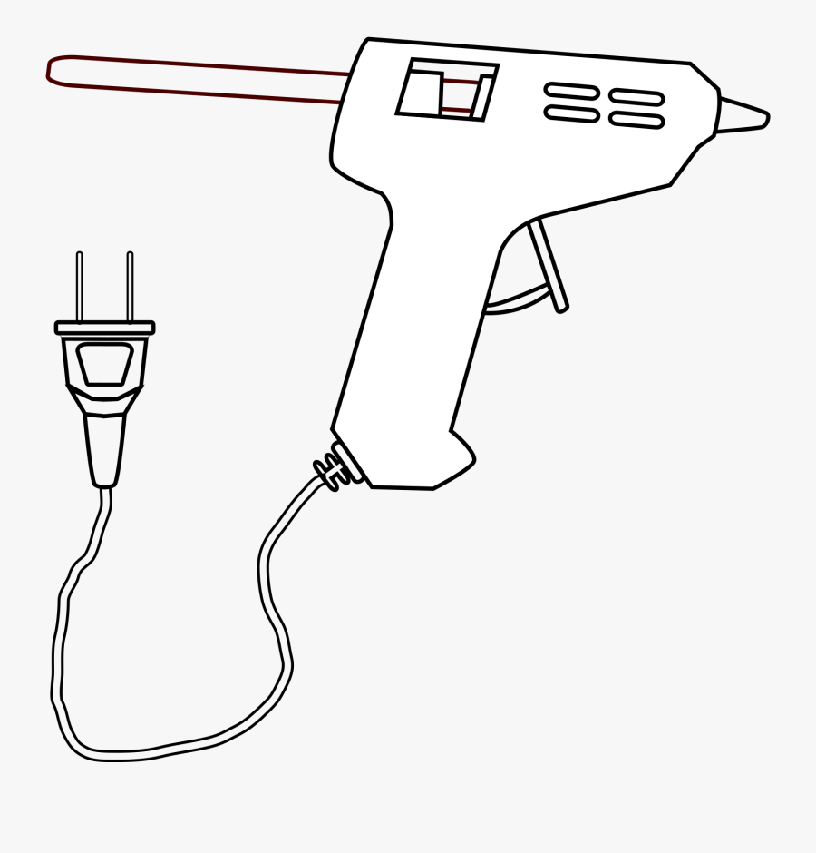 Clipart - Glue Drawing - Hot Glue Gun Drawing, Transparent Clipart