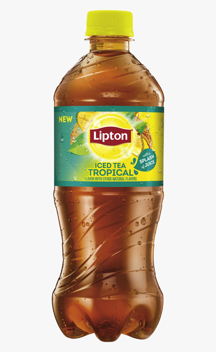 Black Iced Tea With A Splash Of Juice Tropical - Lipton Iced Tea Tropical, Transparent Clipart