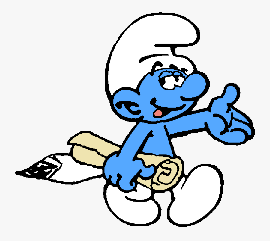 Transparent Poet Clipart - Smurfs Poet, Transparent Clipart