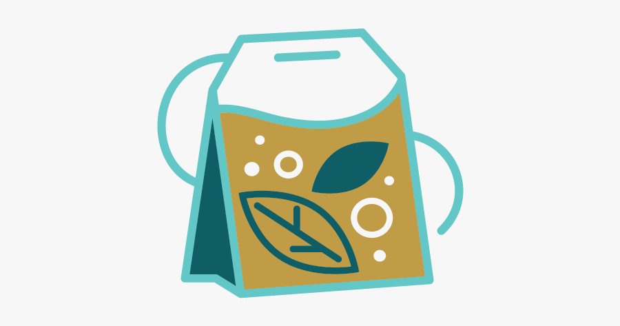 Real Tea Leaves And Sweetener In The Bag Icon, Transparent Clipart