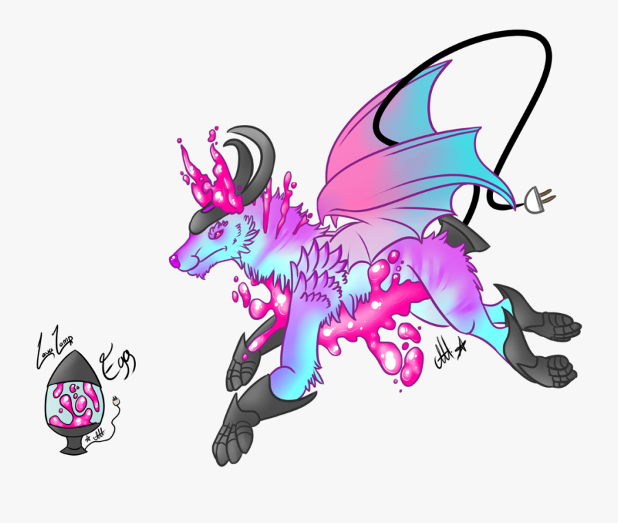 Lava Lamp Wolf/dragon Hybrid By Abyssal - Wolf Dragon Demon Hybrid, Transparent Clipart