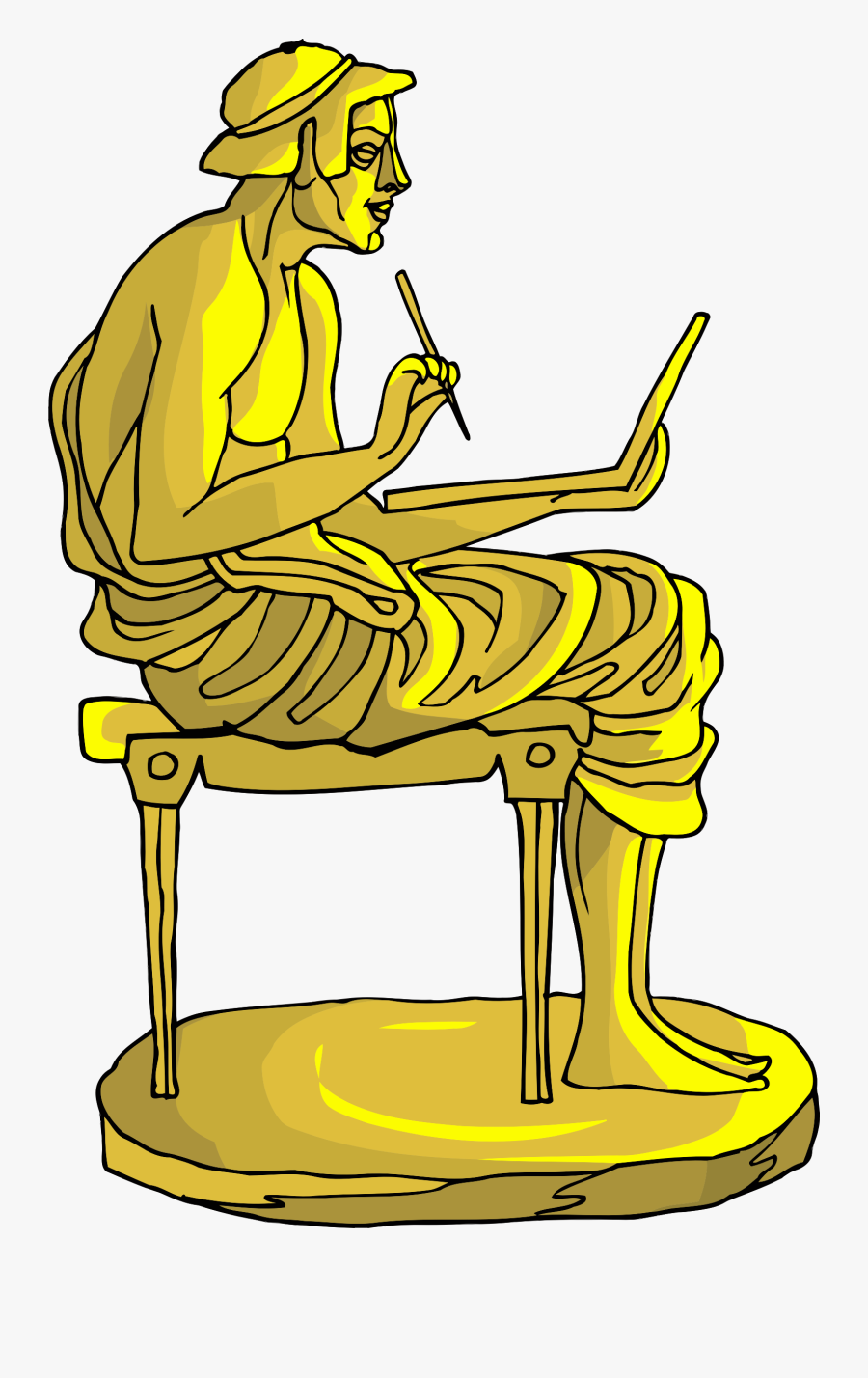 Golden Statue - Statue, Transparent Clipart