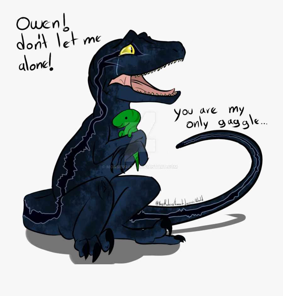 Sad Blue By Monserrata Sad Blue By Monserrata - Blue Jurassic World Fan Art, Transparent Clipart