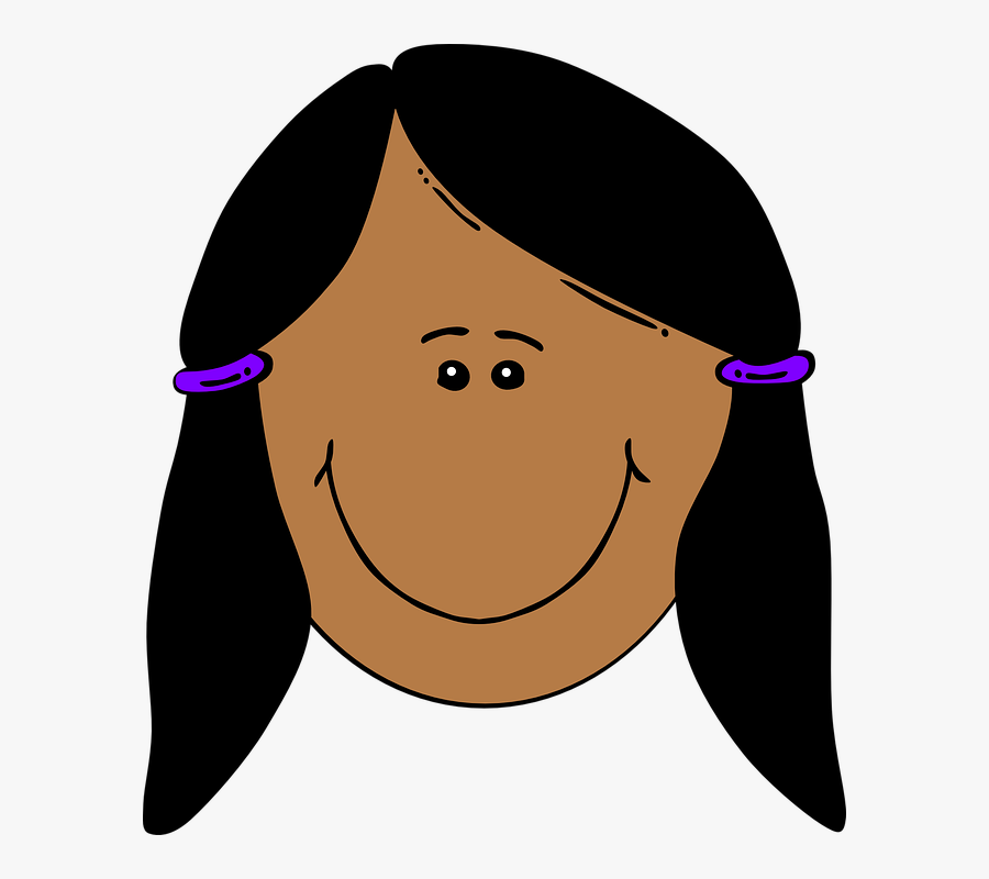 Transparent Girl Icon Png - Girl Black Hair Clipart, Transparent Clipart