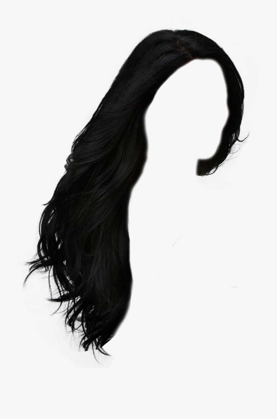 Black Hair Long Png Clipart , Png Download - Women Hair Png Black, Transparent Clipart