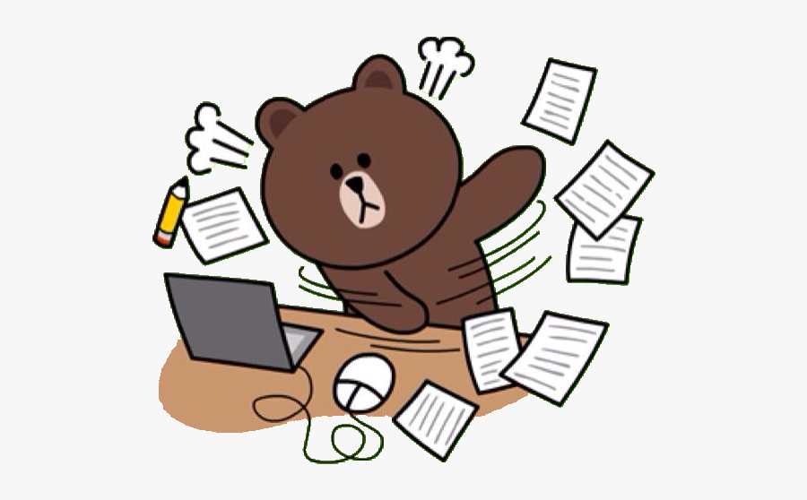 Hard Working Png - Brown And Cony Working, Transparent Clipart