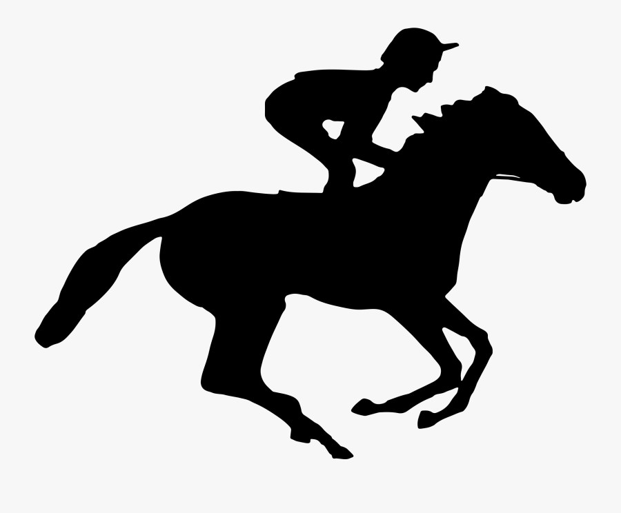 Horse And Jockey Silhouette At Getdrawings - Horse And Jockey Clip Art, Transparent Clipart