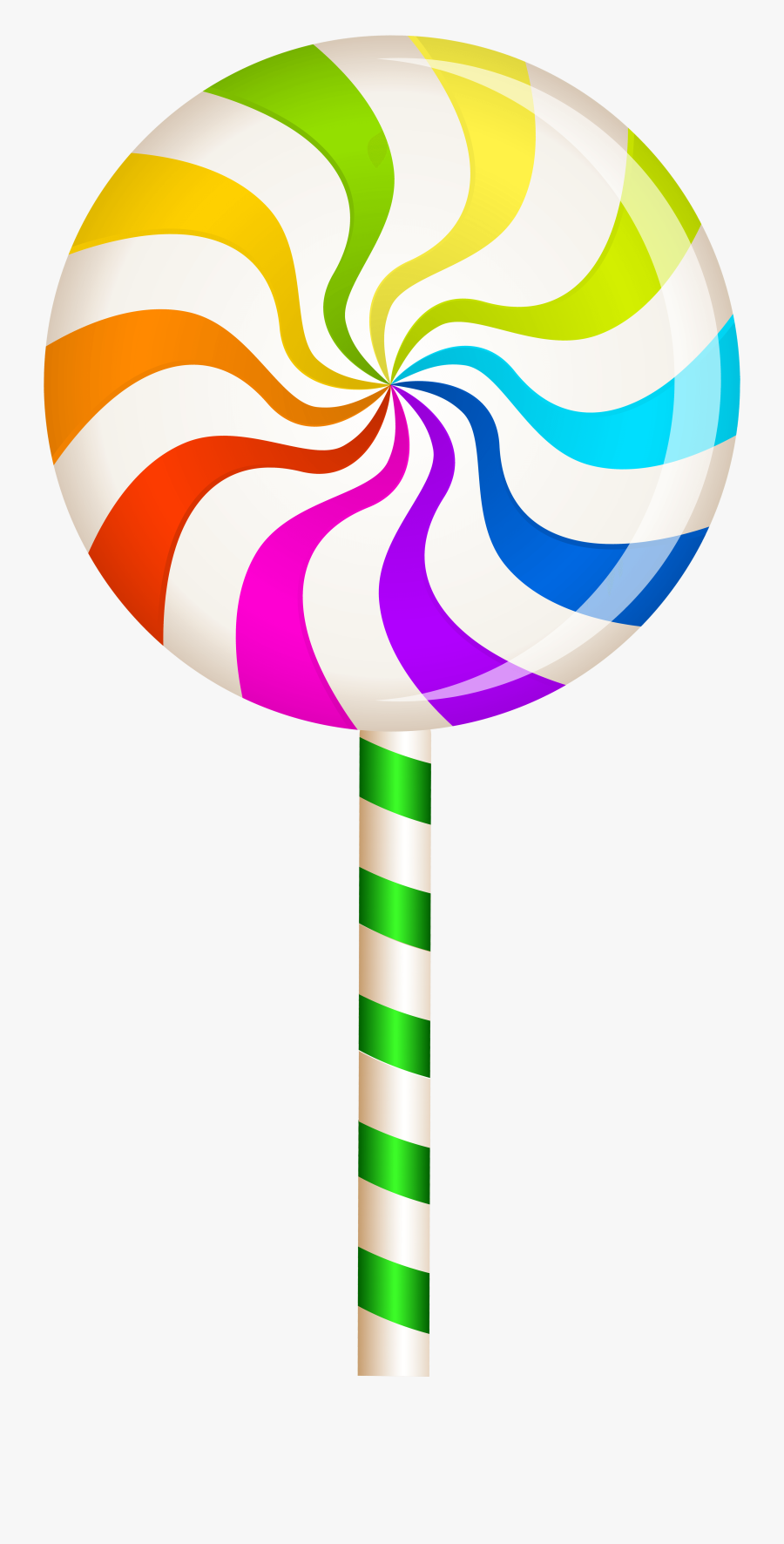 Multicolor Swirl Lollipop Png Clip Art Image - Lollipop Clipart Png, Transparent Clipart