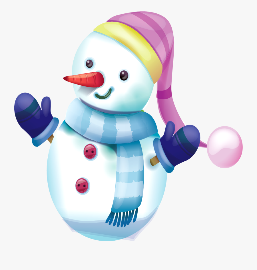 Beautiful Snowman Clipart - Snowman Clipart Transparent Background, Transparent Clipart