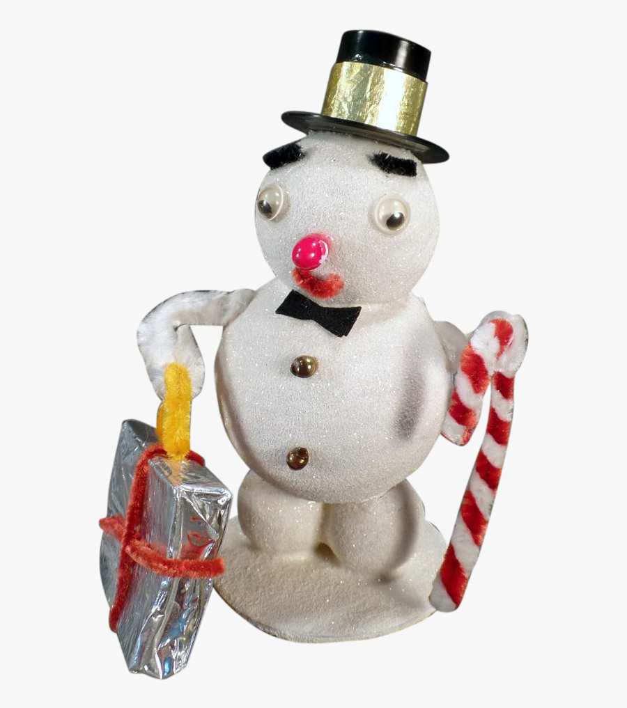Vintage Snowmen Christmas Decoration Frosty The Snowman - Figurine, Transparent Clipart