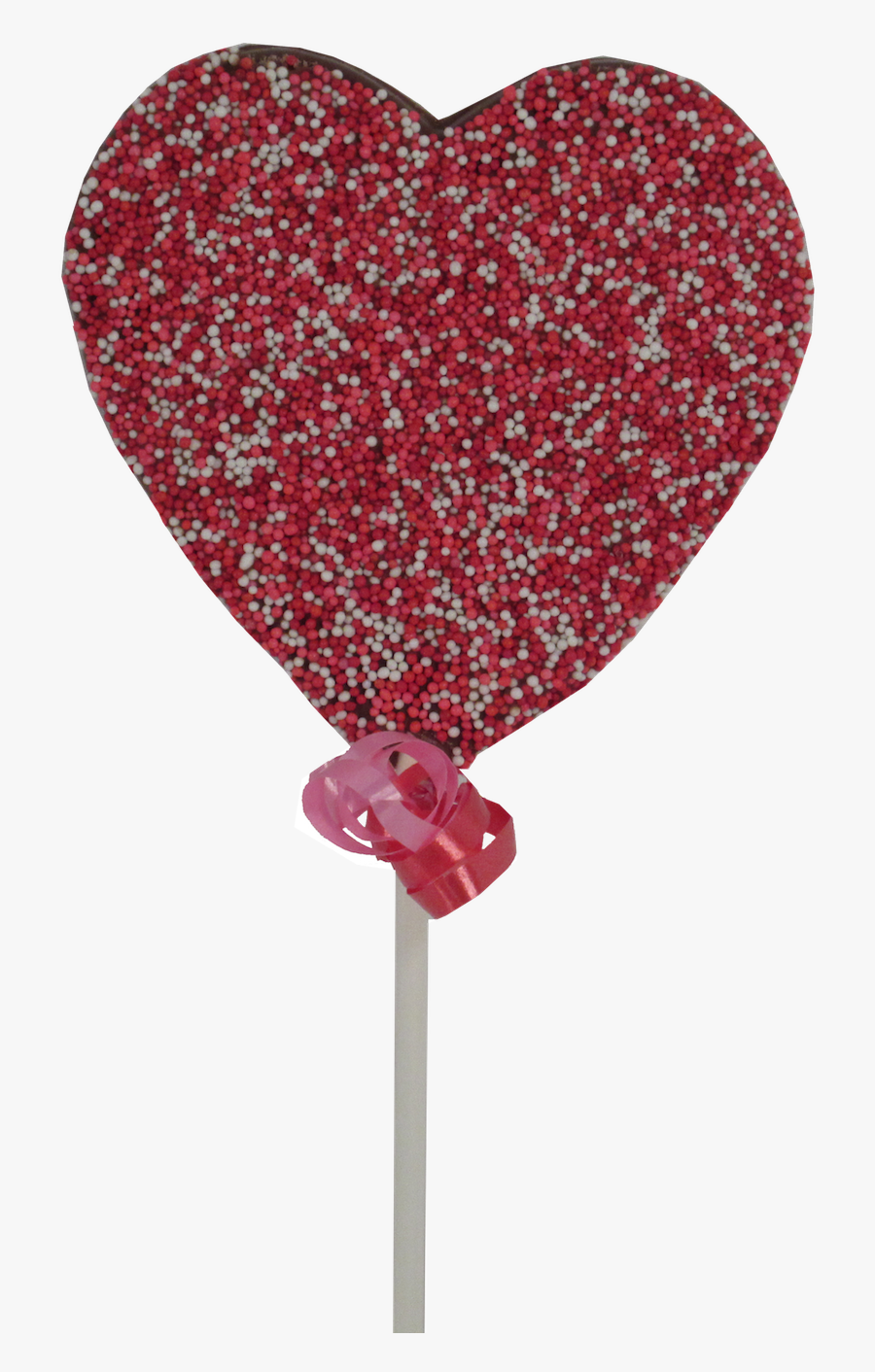 Valentine Large Heart Sucker With Non-pareils - Balloon, Transparent Clipart