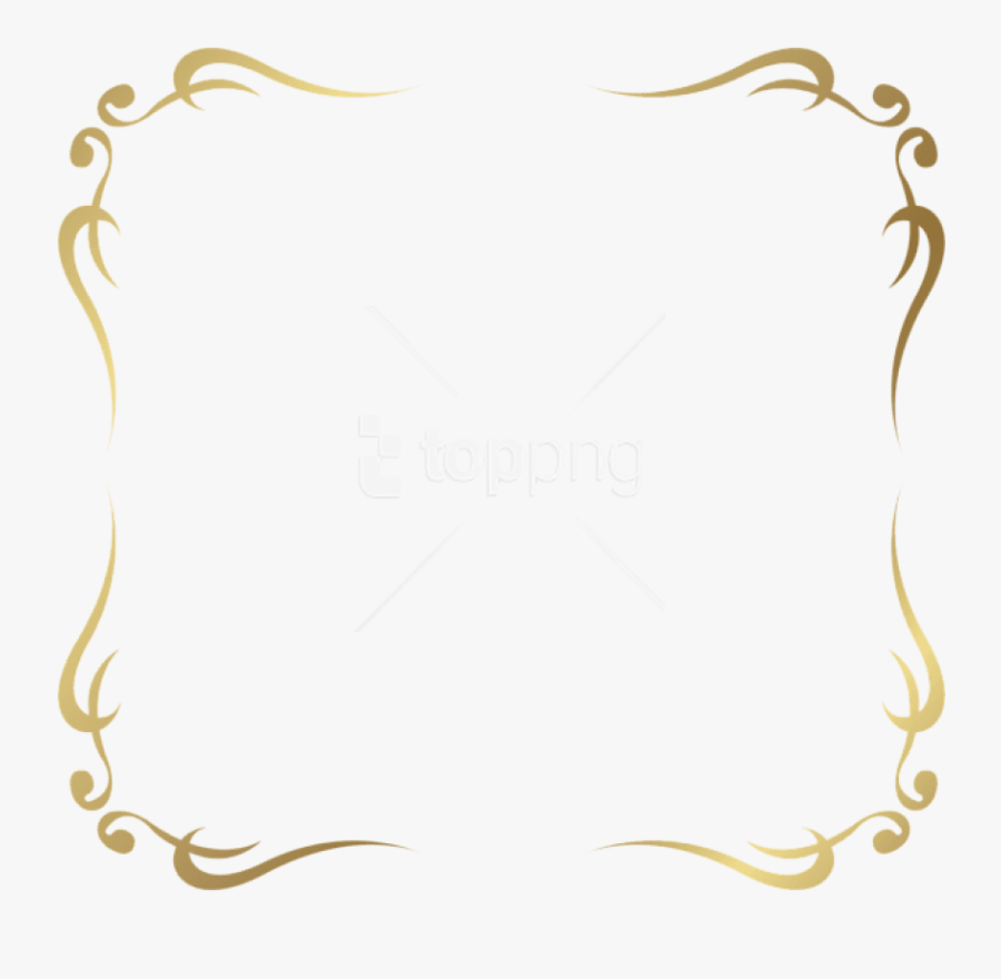 Free Png Download Decorative Frame Border Clipart Png - Bordas Douradas Para Convite, Transparent Clipart